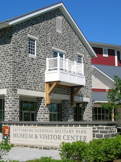 Exterior of the Gettysburg National Military Park Museum and Visitor Center